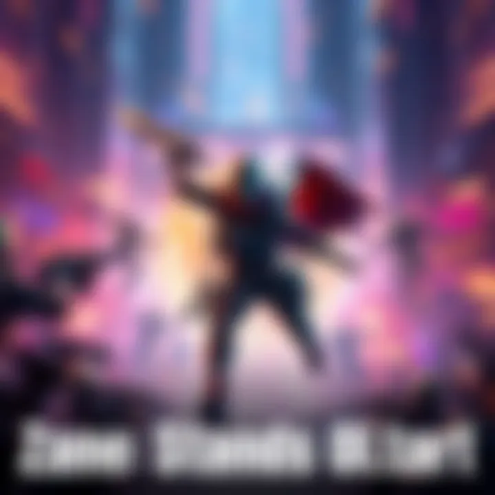 A character named Zane uses his abilities to dominate the battlefield in a vibrant gaming environment