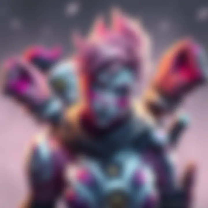 Colorful and creative Zarya skin designs showcasing her character in different themes.