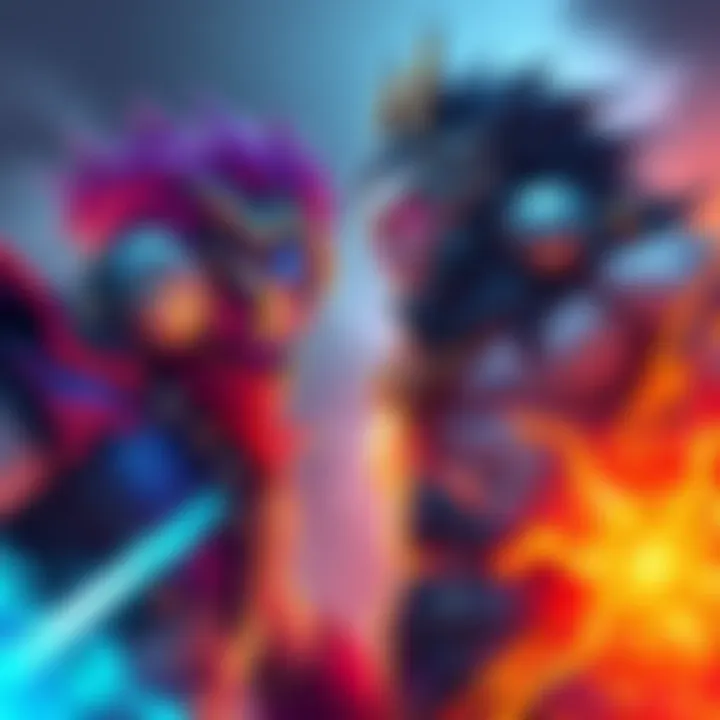 Zarya and Mauga Strength Debate A vibrant illustration showing Zarya and Mauga facing off, showcasing their unique powers and attributes in an epic showdown.