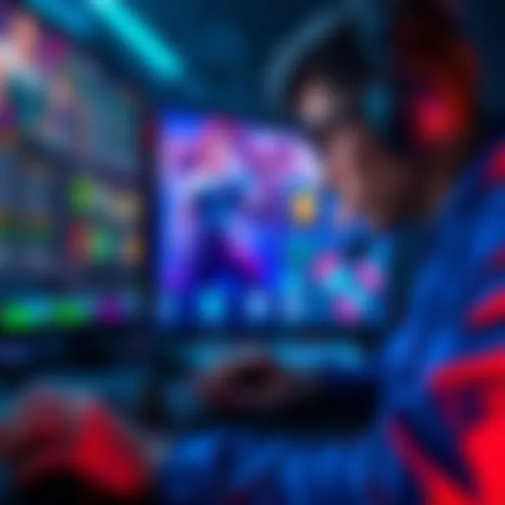 A ZB player closely examining character stats and build options on a gaming screen, focusing on improvement strategies