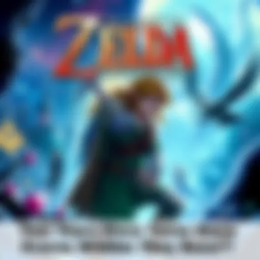 Cover art of Zelda Echoes of Wisdom featuring the main character in a vibrant fantasy setting with iconic elements from the game.
