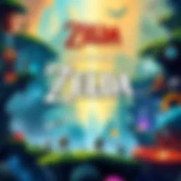 A collage of game covers resembling Zelda-like adventures, featuring fantasy landscapes, characters exploring dungeons, and vibrant colors.