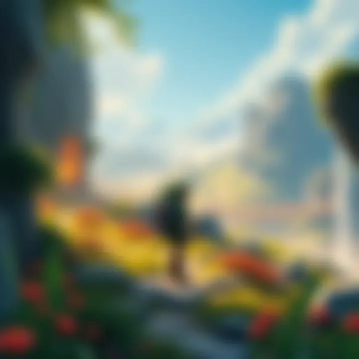 A character in a fantasy setting explores a vibrant world filled with quests and RPG elements, reminiscent of classic Zelda gameplay.