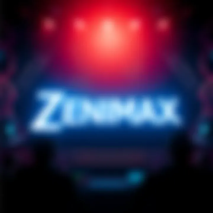 A news graphic showing the ZeniMax logo with text about recent layoffs at ZeniMax Online Studios and ZeniMax Media.
