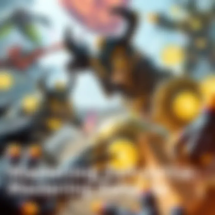 Zenyatta supporting teammates with healing orbs while facing enemies in a vibrant game environment