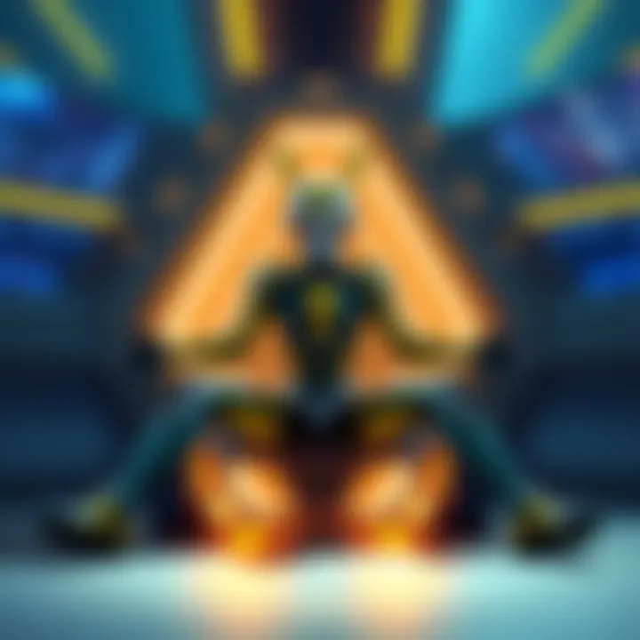 Zenyatta depicted sitting with legs spread, causing a discussion among people about personal space and social norms.