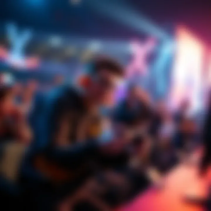 Competitive gamer Zer0 switching to a controller during a live EWC event, with the crowd reacting in excitement.