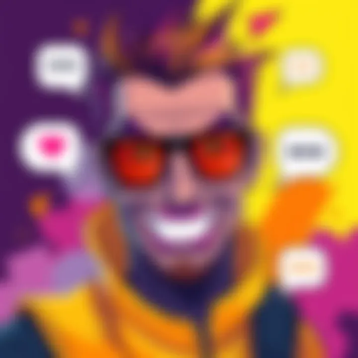 Zesty Wesker Character A colorful illustration of a character resembling Wesker with a zesty expression, showcasing lively colors and creative elements, surrounded by chat bubbles to represent discussions.