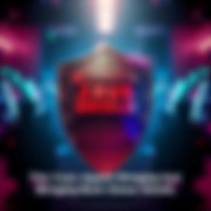 A visual representation of a gaming shield labeled 'Zeus Shield,' with a background showing frustrated gamers discussing its impact on gameplay.