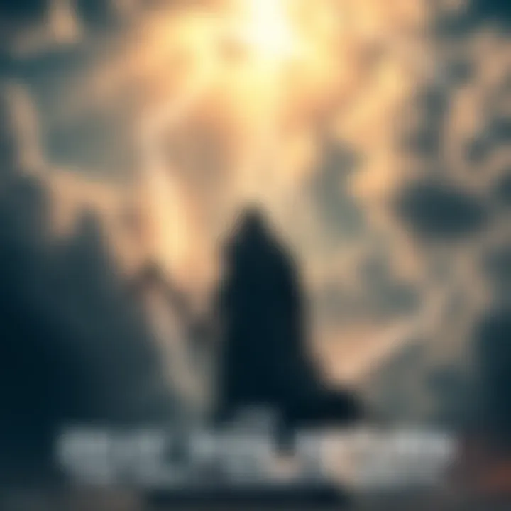 Zeus's Son Returns A powerful figure resembling Zeus's son stands before a stormy sky, lightning crackling around him, symbolizing chaos and conflict for Olympus.