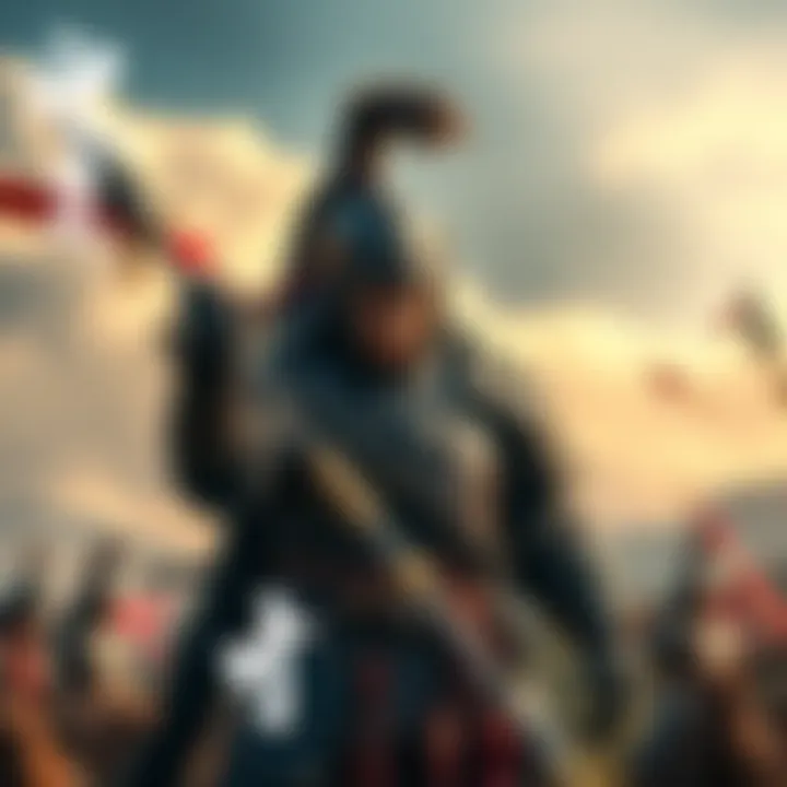Zhao Yun in Battle Armor A historical representation of Zhao Yun wearing traditional armor, holding a spear and standing on a battlefield, symbolizing his bravery and loyalty.