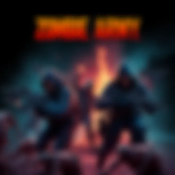 Zombie Army 4 Co-op Gameplay Four gamers collaborating in Zombie Army 4, battling zombies in a dark setting, showcasing teamwork and action.