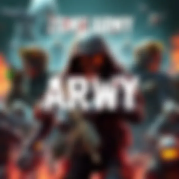 A graphic featuring zombie characters and gameplay elements from Zombie Army, highlighting new features and community events