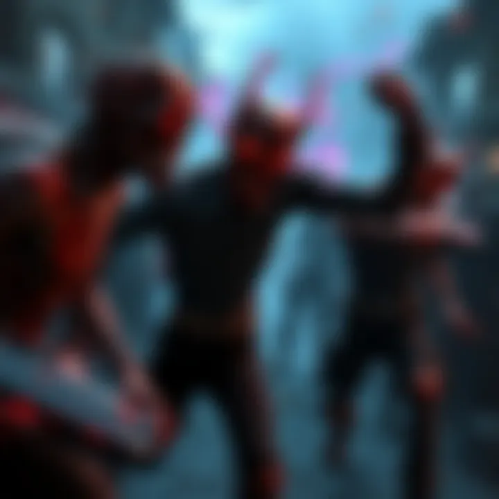 Zombie glitch in 2v8 match Nemesis' zombies showing strange movement patterns in a 2v8 game environment.