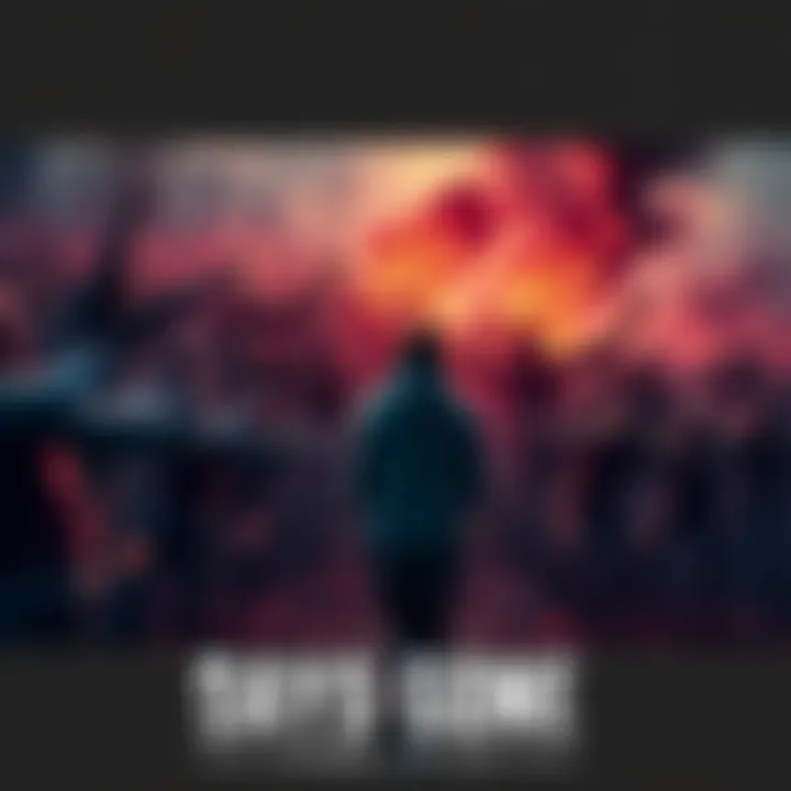 A thrilling scene of a character facing a large group of zombies in a vibrant outdoor setting, showcasing intense action and vivid graphics from the game Days Gone.