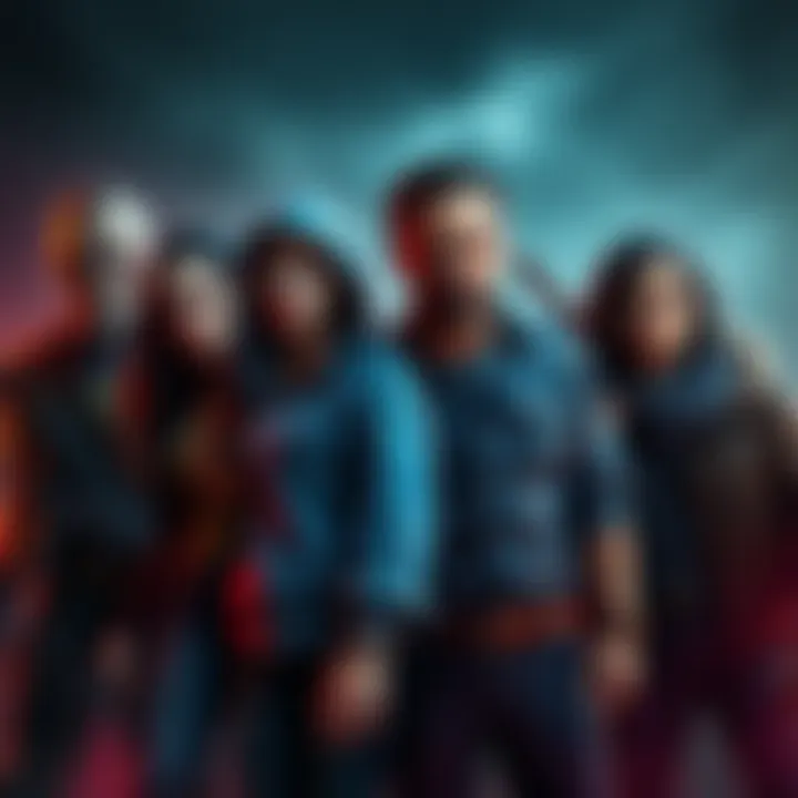 Zombie Survival Choices Four popular characters standing together, ready to face a zombie apocalypse with a determined look