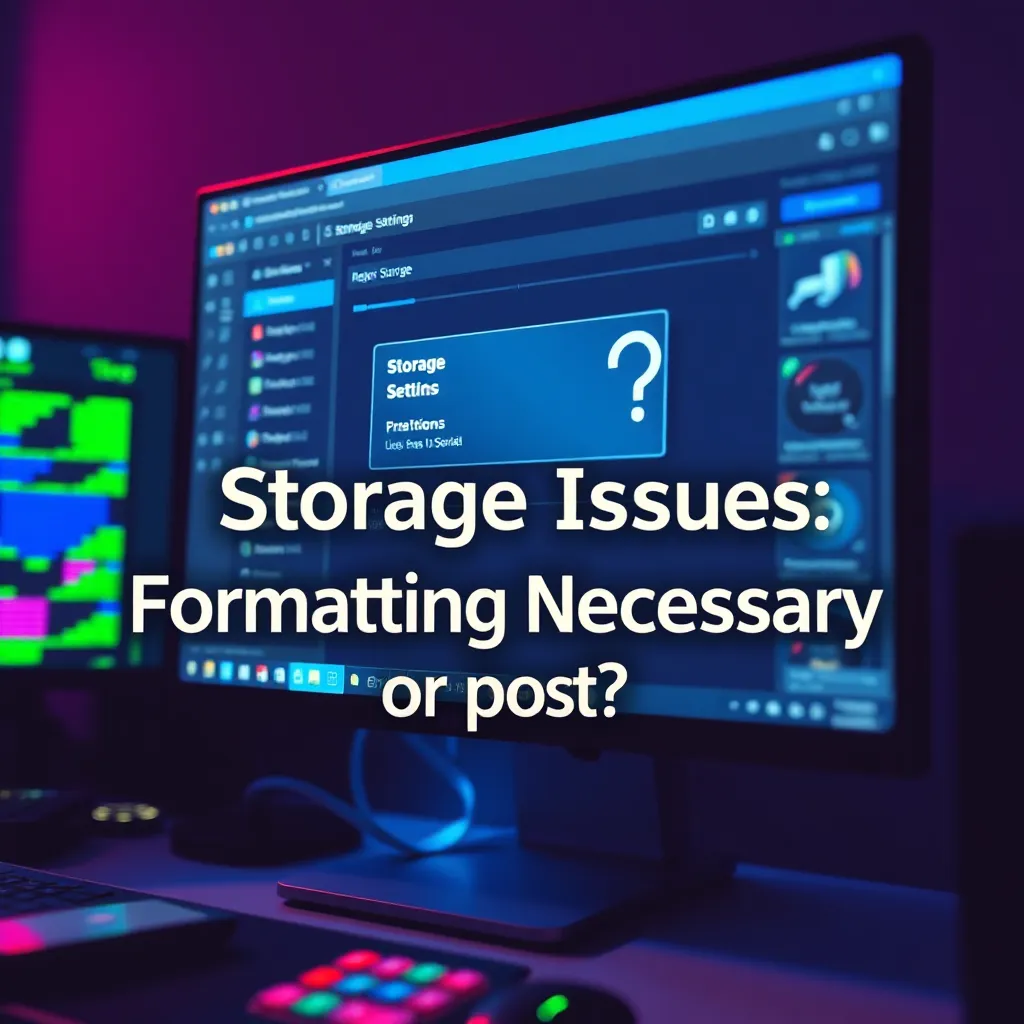 Storage Options Editing Storage Issues: Is Formatting Necessary or Not? : LevelUpTalk