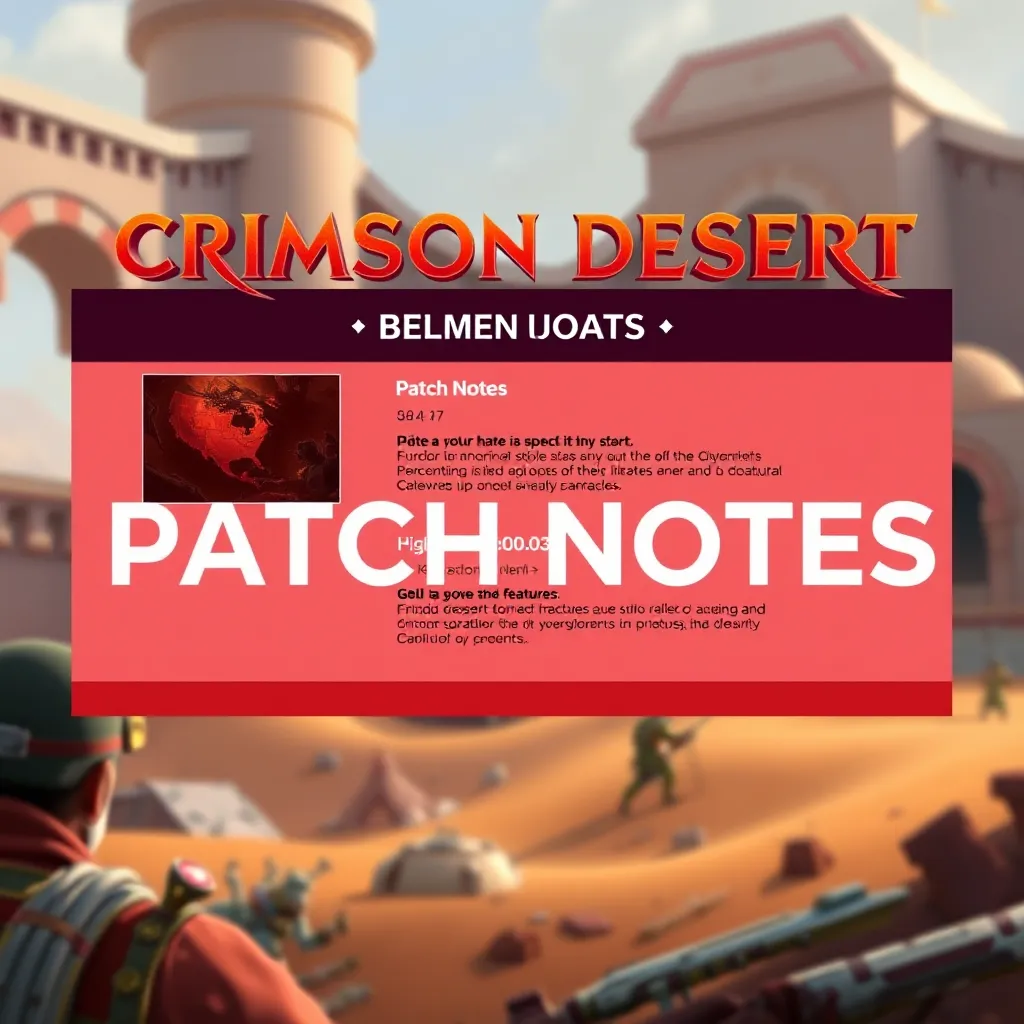 Crimson Desert Patch Notes 1.00.03: Key Updates Revealed : LevelUpTalk