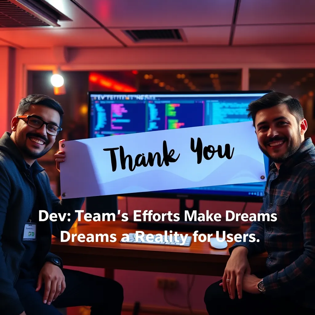 Dev Team's Efforts Make Dreams a Reality for Users : LevelUpTalk