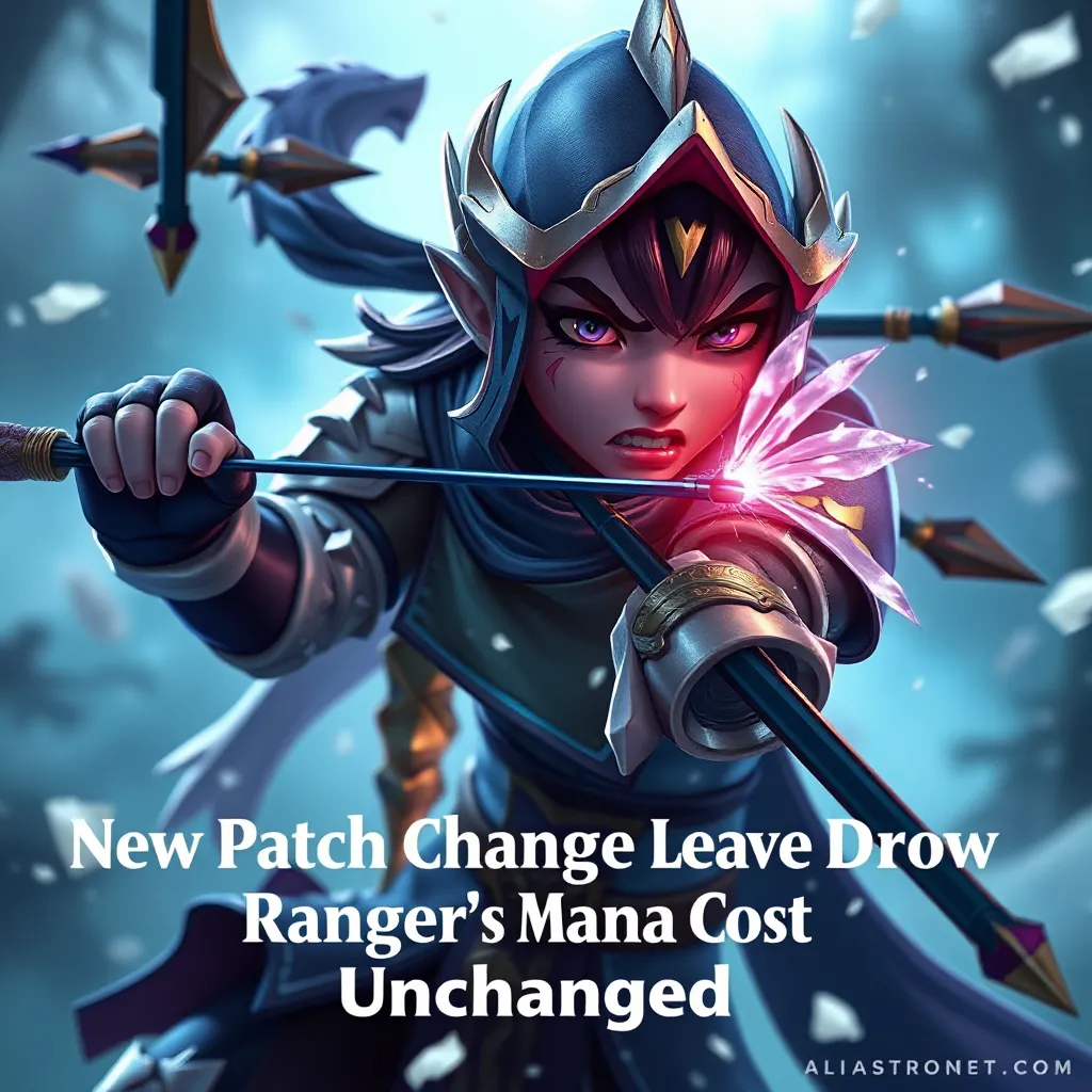 New Patch Change Leaves Drow Ranger's Mana Cost Unchanged : LevelUpTalk