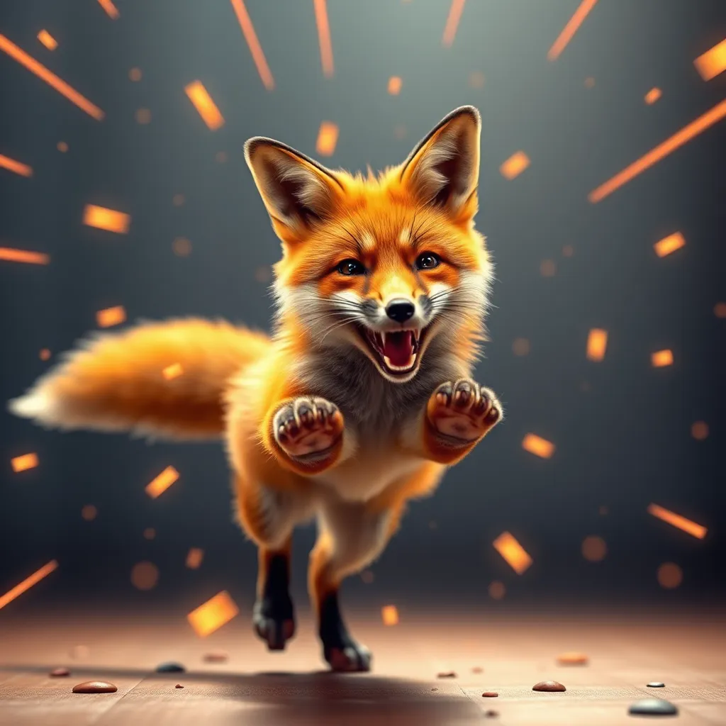 Invisible Dance Beams: A Fox's Hilarious Reaction : LevelUpTalk