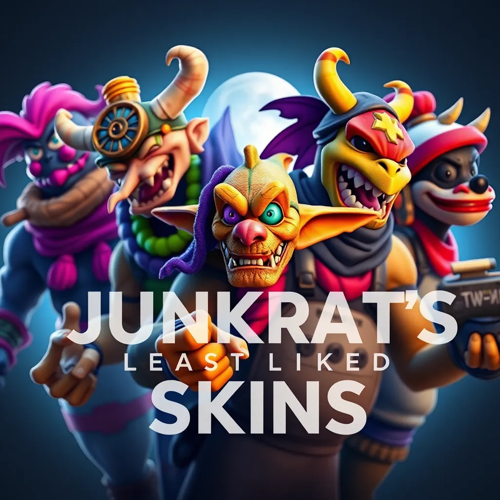 Junkrat Lettering Top Choices For Least Liked Junkrat Skins Revealed : LevelUpTalk