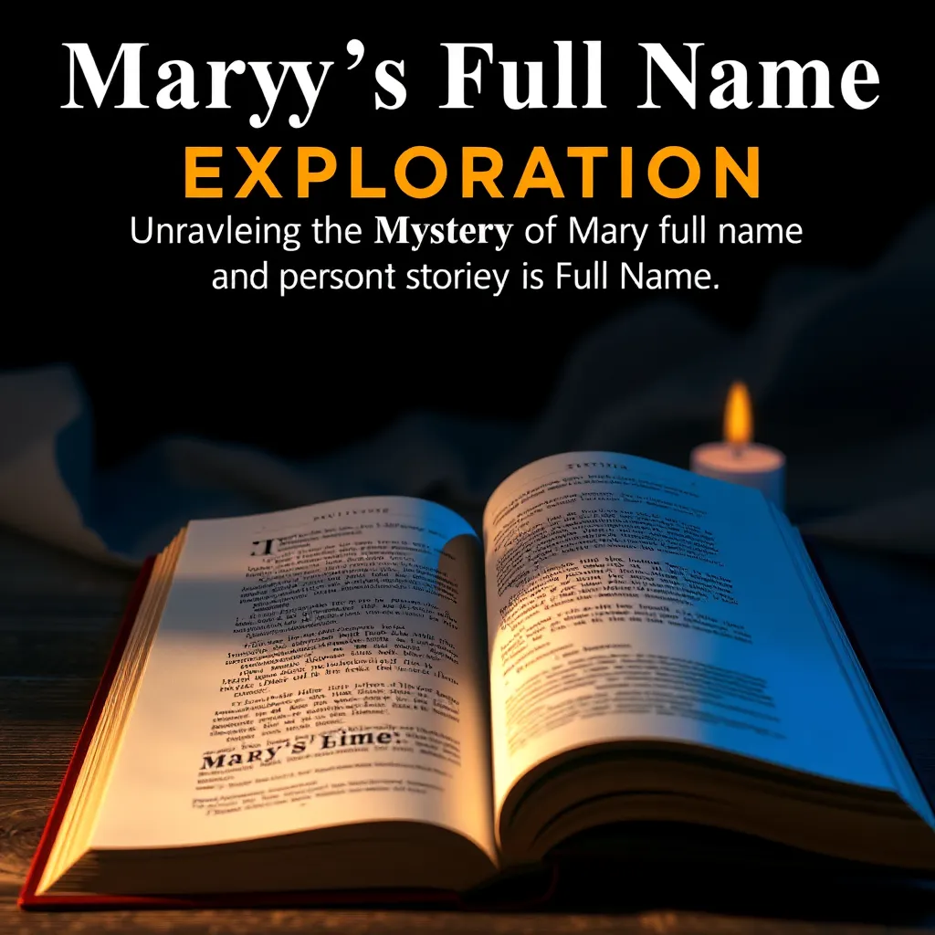 Unraveling the Mystery of Mary's Full Name LevelUpTalk(00)