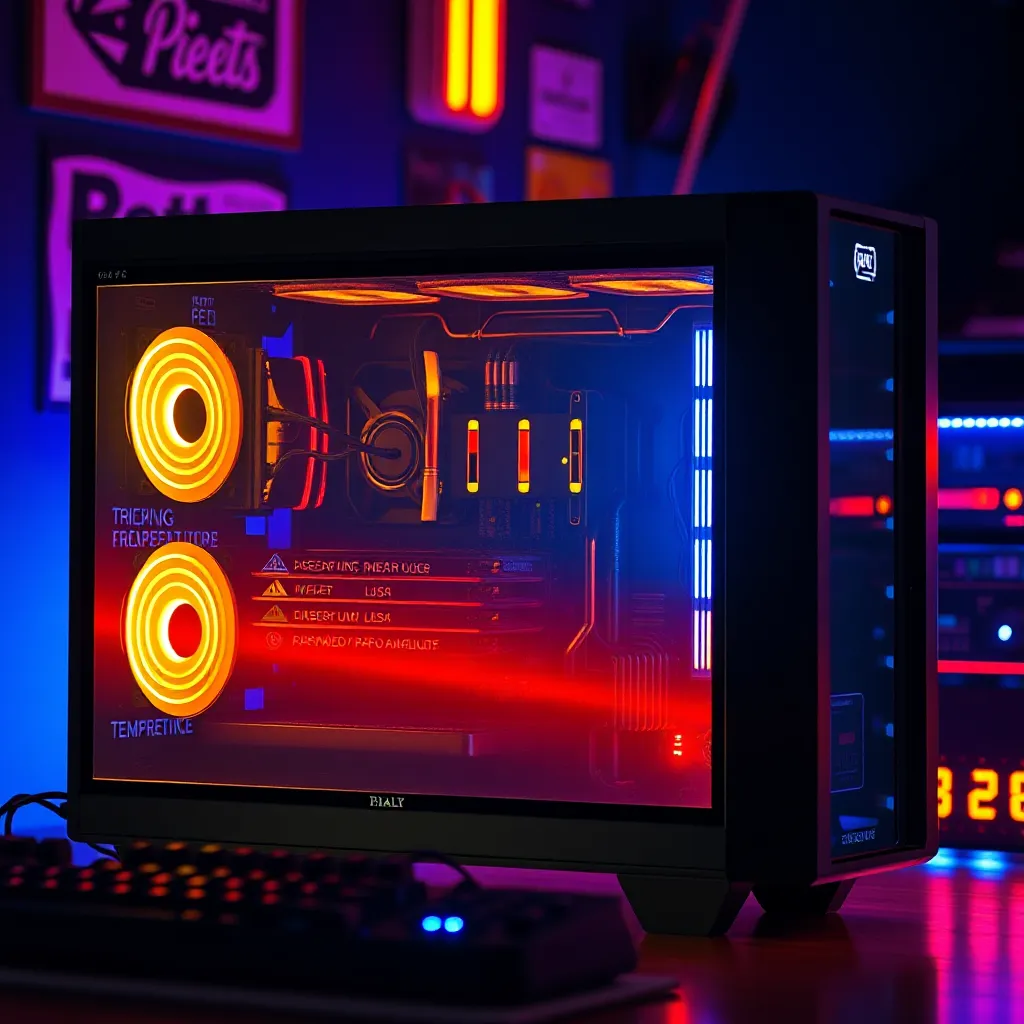 Old PC Features Real-Time Temperature LEDs for Anxiety : LevelUpTalk