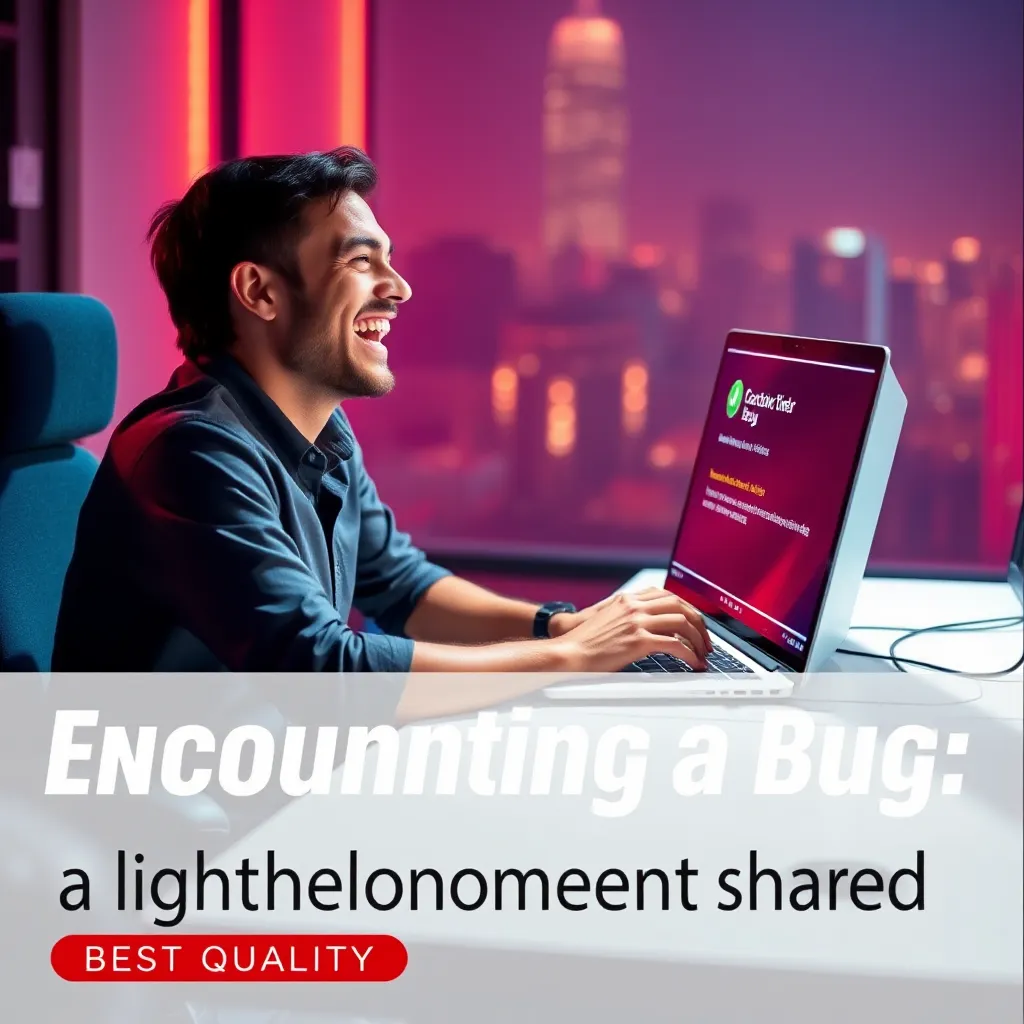 Encountering a Bug: A Lighthearted Moment Shared : LevelUpTalk