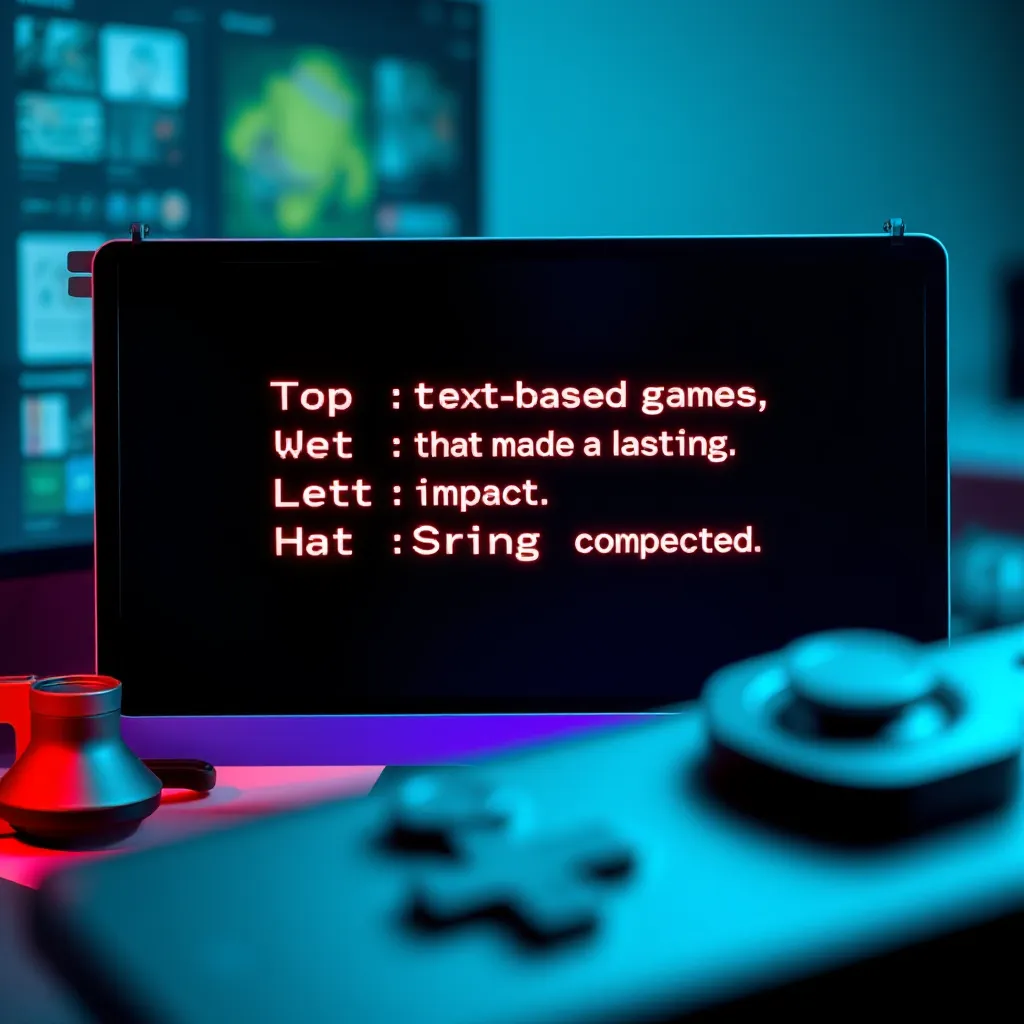 Top Text-based Games That Made a Lasting Impact : LevelUpTalk