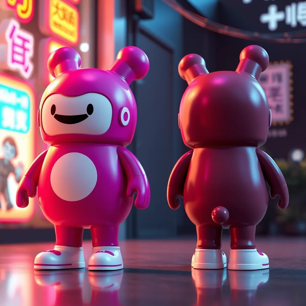 Bright Pink and Dark Pink: The Two-colored Gogo Character : LevelUpTalk